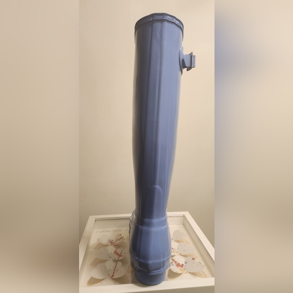 🔥 Hunter Women's Original Tall Gloss Rain Boots, blue, size 8 🔥 - Picture 7 of 10